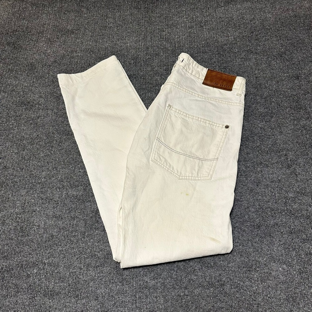 Men's White Denim Jeans - Slim Fit
